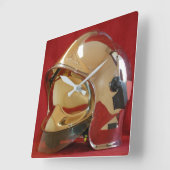 Horloge carré casque F1 Sapeur Pompier (Angle)