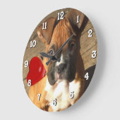 horloge carré chien boxer (Angle)