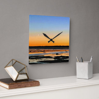 horloge carré croissant de lune vierkante klok