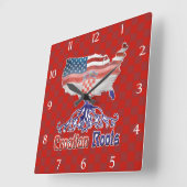 Horloge Carré des racines croates américaines (Angle)