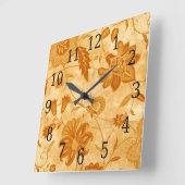 Horloge Carré florale (Angle)