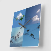 Horloge Carré minimaliste (Angle)