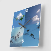 Horloge Carré minimaliste (Angle)