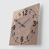 Horloge Carré minimaliste moderne (Angle)