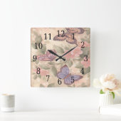 Horloge Carré papillon (Maison)