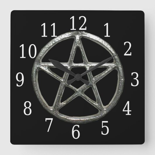 Horloge Carré Pentacle (Recto)