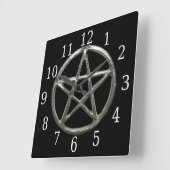 Horloge Carré Pentacle (Angle)