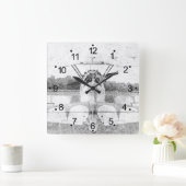 Horloge Carré rétros de l'avion antique (Maison)