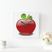Horloge Carré rouge Apple (Maison)