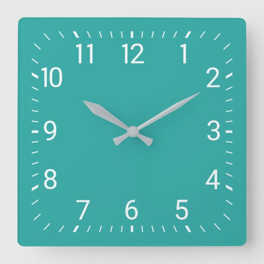 Horloge Carré Turquoise (Recto)
