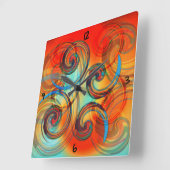 Horloge Carré Twirl (Angle)