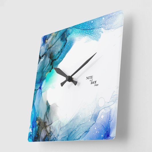 HORLOGE CARRÉE アルコールインク-抽象絵画 (Angle)