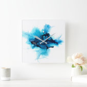 HORLOGE CARRÉE アルコールインク-抽象絵画- (Maison)