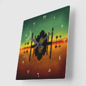 Horloge Carrée 1001 Oriental Night Reflection (Angle)