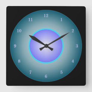 Horloge Carrée 12 couleurs arc-en-ciel