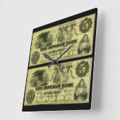 Horloge Carrée 1860 Hingham Massachusetts Note à cinq dollars (Angle)