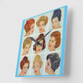 Horloge Carrée 1960 s hairstyles grid (Angle)