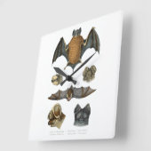 Horloge Carrée 19e impression de chaume C. (Angle)