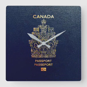 Horloge Carrée [200] Couverture canadienne du passeport