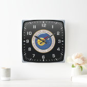 Horloge Carrée [200] Emblème de la NASA [3D] (Maison)