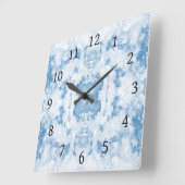 Horloge Carrée 20 bleu Abstrait (Angle)