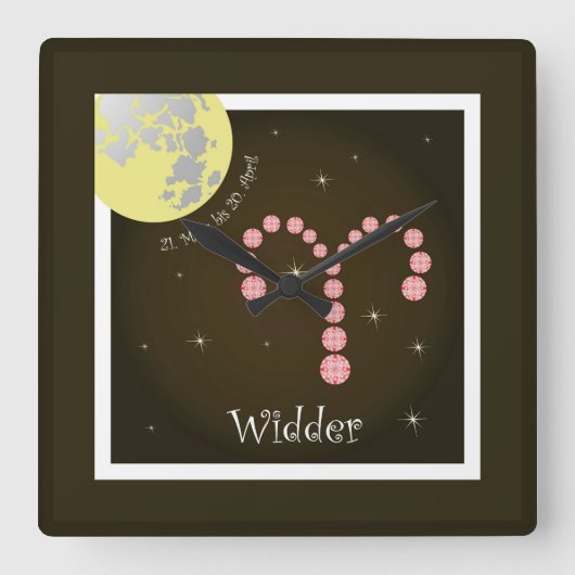 Horloge Carrée 21 mars au 20 avril (Recto)