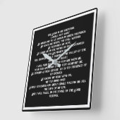 Horloge Carrée 23 Psaume (Angle)