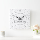 Horloge Carrée 25e Anniversaire Silver Stardust (Maison)