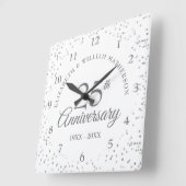 Horloge Carrée 25e Anniversaire Silver Stardust (Angle)