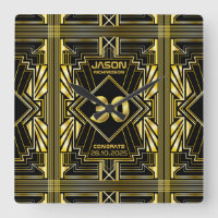 30e anniversaire Art Déco Gold Black Great Gatsby