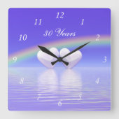 Horloge Carrée 30e anniversaire Pearl Hearts (Recto)