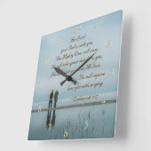 Horloge Carrée 3:17 Rejoice over you with sinah. (Angle)