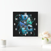 Horloge Carrée 3D Dance (Maison)