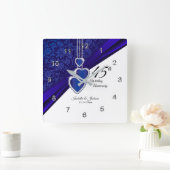 Horloge Carrée 45e Sapphire Mariage Anniversaire Keepsaké (Maison)