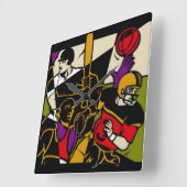 Horloge Carrée 4 Mur sport (Angle)