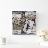 Horloge Carrée 4 Photos HoneyMoon Steampunk (Maison)