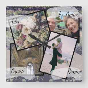 Horloge Carrée 4 Photos HoneyMoon Steampunk