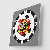 Horloge Carrée 4 Pièces de scie (Angle)