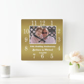 Horloge Carrée 50e Golden Wedding Anniversary (Maison)