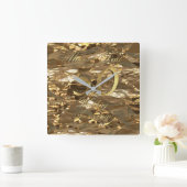 Horloge Carrée 50e Wedding Anniversary Golden Wedding Parents (Maison)