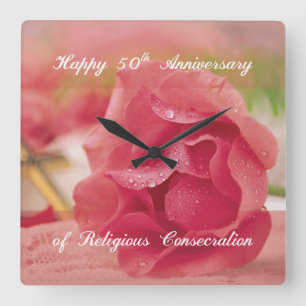 Horloge Carrée 50th Anniversary of Religious Consecration Rose