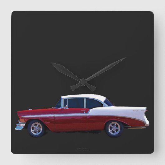 HORLOGE CARRÉE 56 CHEVY BEL AIR CLOCK (Recto)