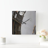 Horloge Carrée 5 cordes Banjo mural (Maison)