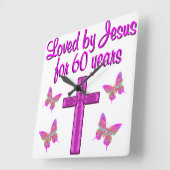 HORLOGE CARRÉE 60E JÉSUS AMOUREUX (Angle)