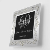 Horloge Carrée 60th Wedding Anniversary (Angle)