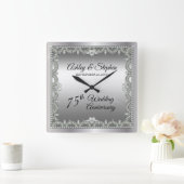 Horloge Carrée 75e Wedding Anniversary (Maison)