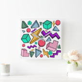 Horloge Carrée 80s esthétique Vintage rétro (Maison)