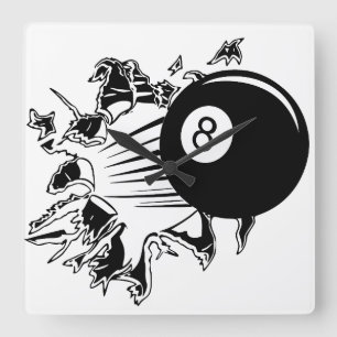 Horloge Carrée 8-Ball Breakthrough