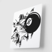 Horloge Carrée 8-Ball Breakthrough (Angle)