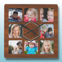 8 motifs de bois en collage photo